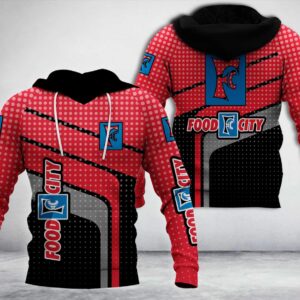 Food City Polka Dot Pattern Red Black 3D Hoodie