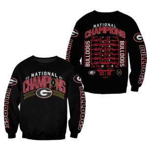 Georgia Bulldogs National Champions 2021 The Score 3D Shirt