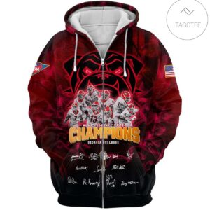 Georgia Football Champions 2022 Zip Hoodie