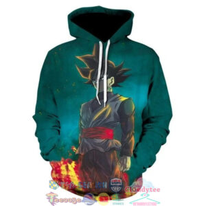 Goku Cartoon Dragon Ball Anime Dark Green 3D Hoodie