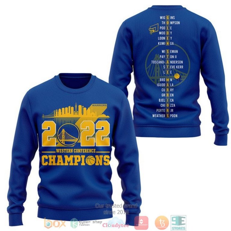Golden-State-Warriors-Logo-Western-Conference-Champions-2022-White-3D-Shirt-Hoodie-2
