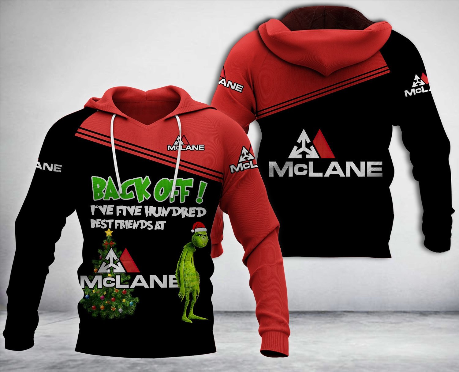 Grinch Back Off I’Ve Five Hundred Best Friends At Mclane 3D Hoodie Grinch Back Off I’Ve Five Hundred Best Friends At Mclane 3D Hoodie
