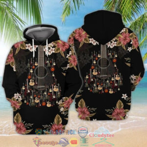 Guitar Flowers 3D Hoodie