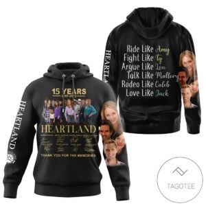 Heartland 15 Years Anniversary Signatures Thank You For The Memories Hoodie