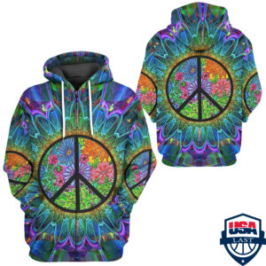 Hippie Ver 1 3D Hoodie Apparel- Saleoff