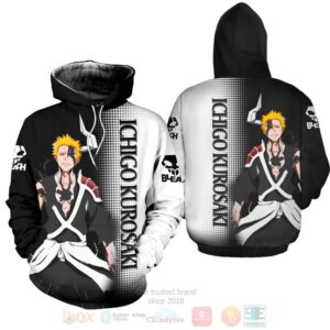 Ichigo Costume Bleach Anime 3D Hoodie