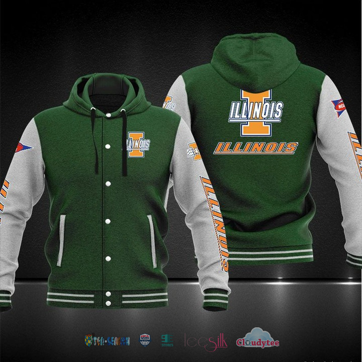 Illinois Fighting Illini Baseball Hoodie Jacket Illinois Fighting Illini Baseball Hoodie Jacket