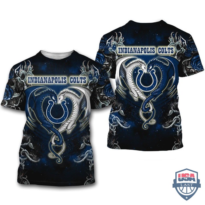 Indianapolis Colts Dragon Nfl 3D Hoodie T-Shirt Indianapolis Colts Dragon Nfl 3D Hoodie T-Shirt