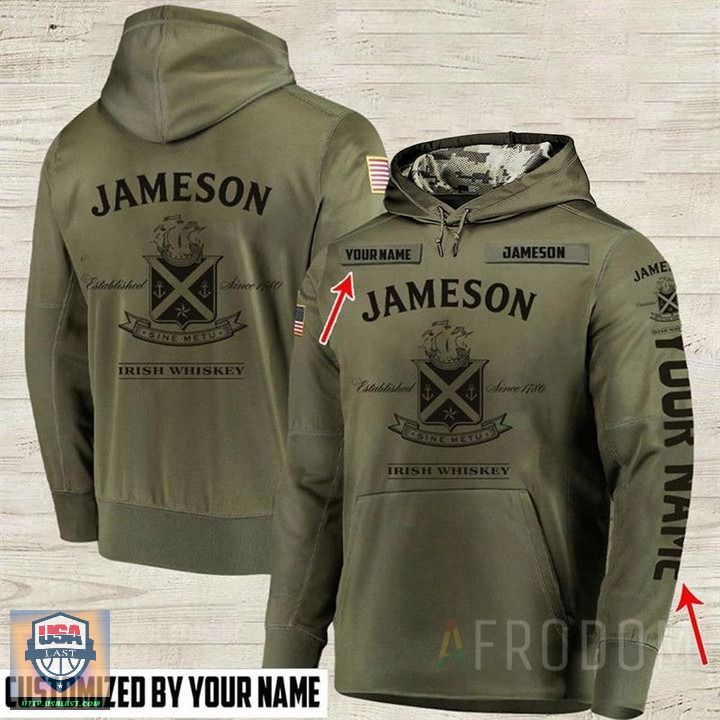 Jameson Irish Whiskey Army Custom Name 3D All Over Print Hoodie Jameson Irish Whiskey Army Custom Name 3D All Over Print Hoodie