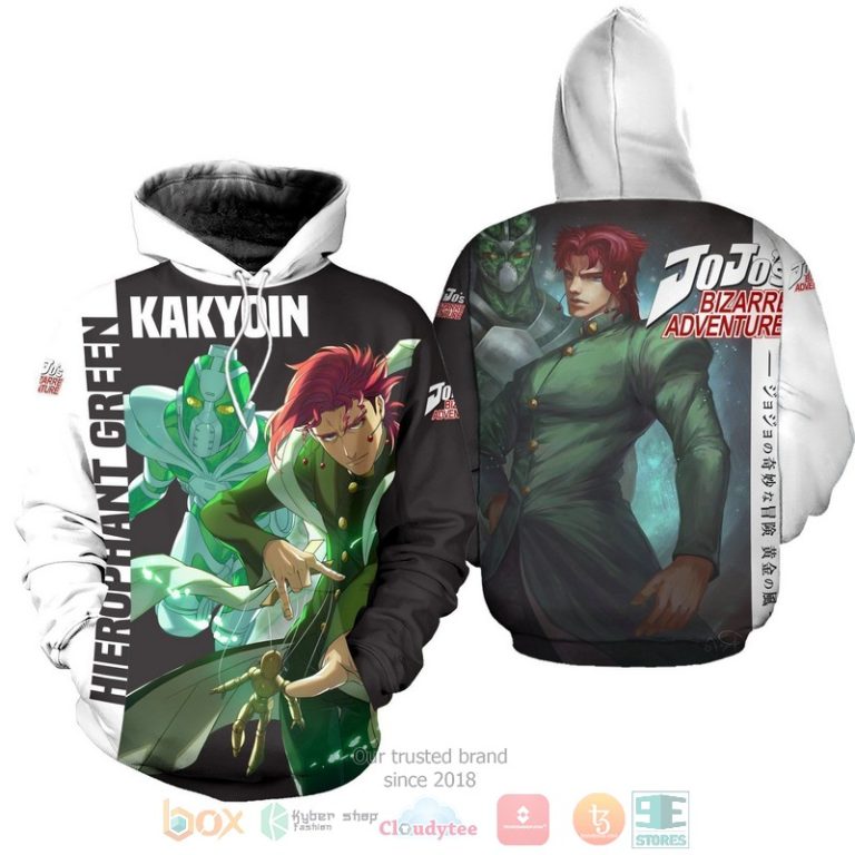 Kakyoin-Hierophant-Green-JojoS-Bizarre-Adventure-3D-Hoodie-Bomber-Jacket-3