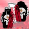 Kansas City Chiefs Nfl Punisher Skull Black Red 3D Hoodie