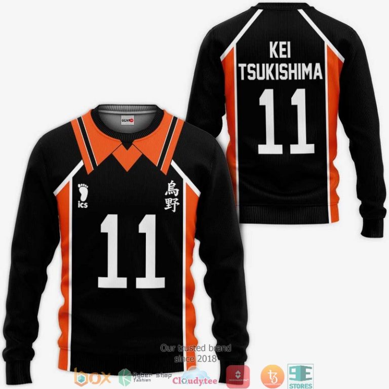 Karasuno-Kei-Tsukishima-Num-11-Haikyuu-Anime-3D-Hoodie-Bomber-Jacket-2