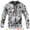 Kimetsu Akaza Anime Mix Manga Kimetsu No Yaiba 3D Hoodie