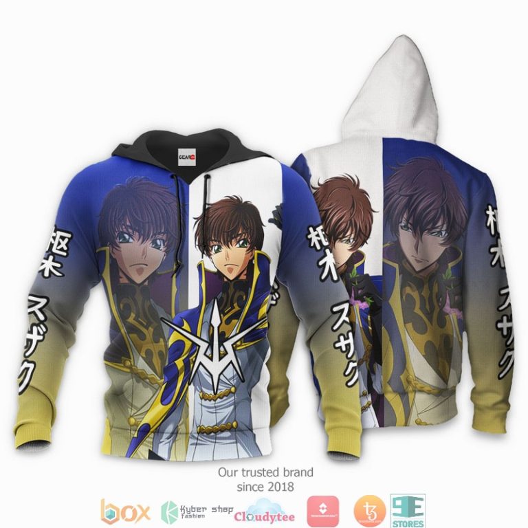 Kururugi-Suzaku-Code-Geass-Anime-Merch-3D-Hoodie-Bomber-Jacket-3