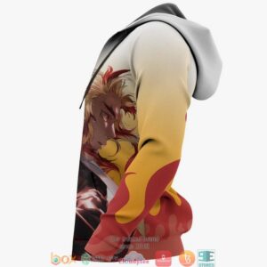 Kyojuro Rengoku Kimetsu Anime White 3D Hoodie