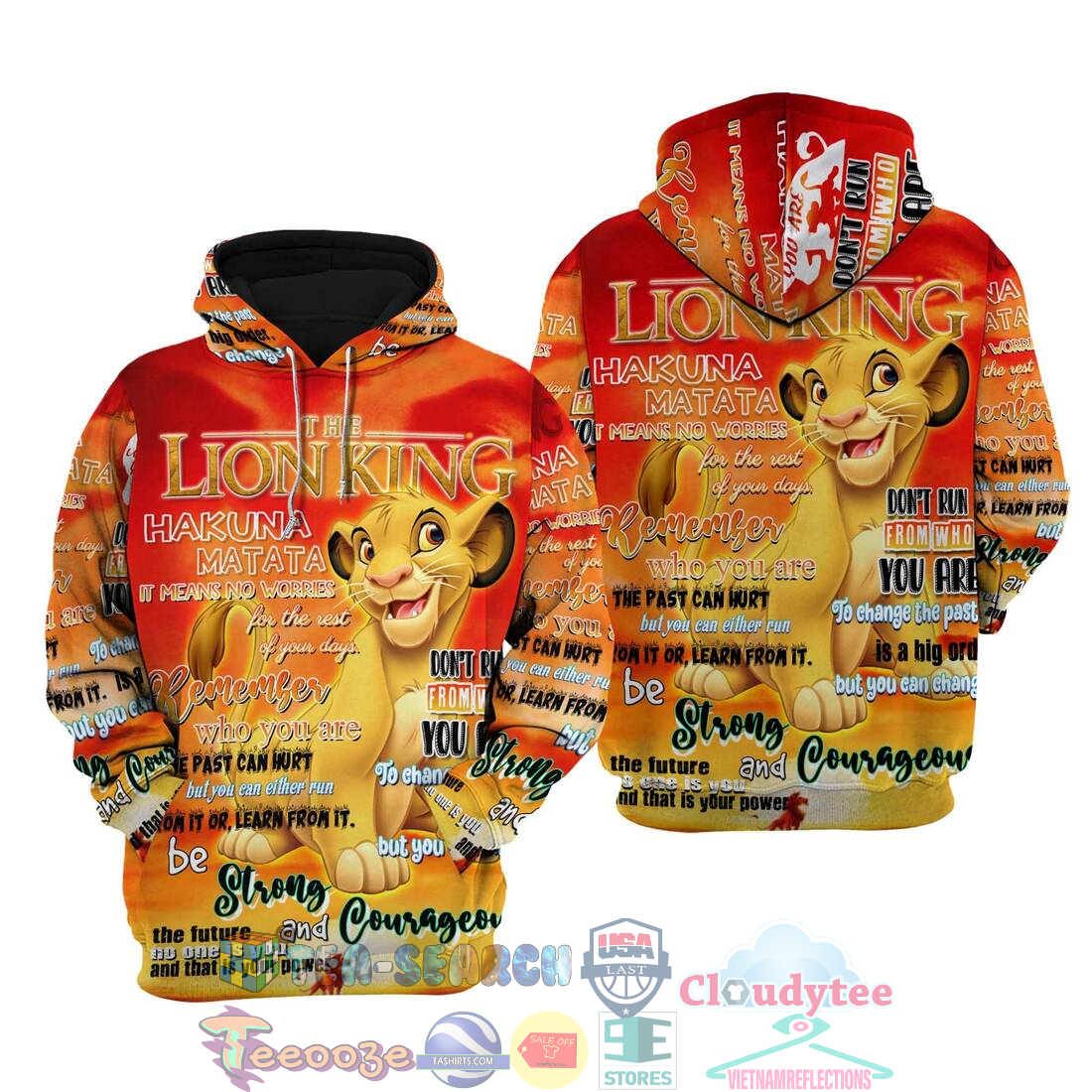 Lion King Punk Words Pattern Disney Quotes Hoodie 3D Lion King Punk Words Pattern Disney Quotes Hoodie 3D