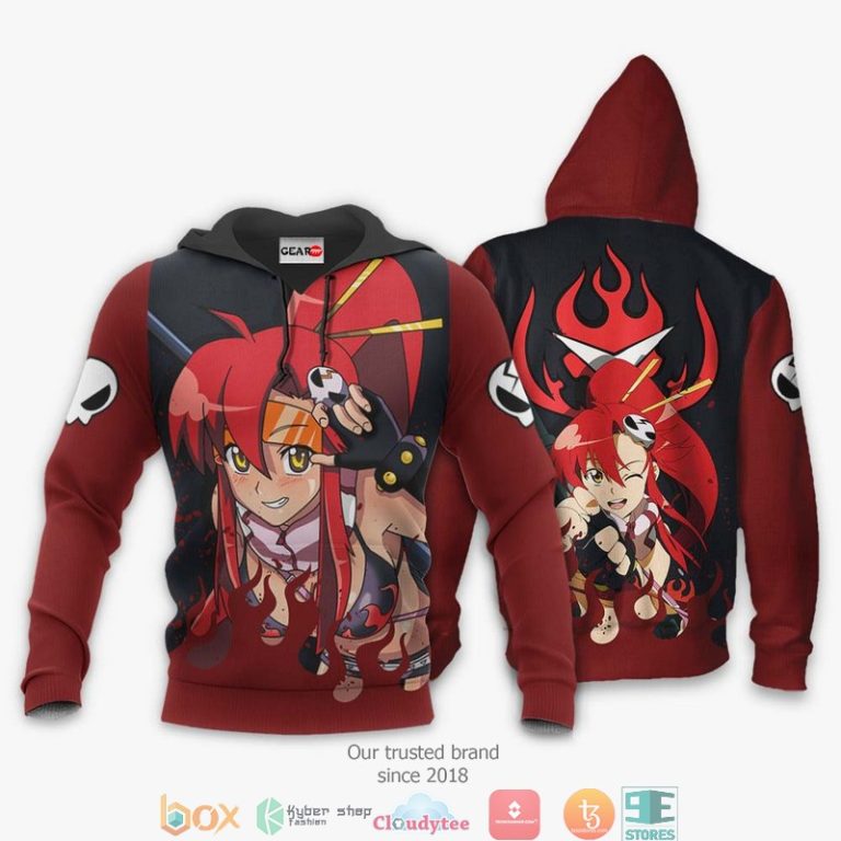 Littner-Yoko-Tengen-Toppa-Gurren-Lagann-Anime-Merch-3D-Hoodie-Bomber-Jacket-3