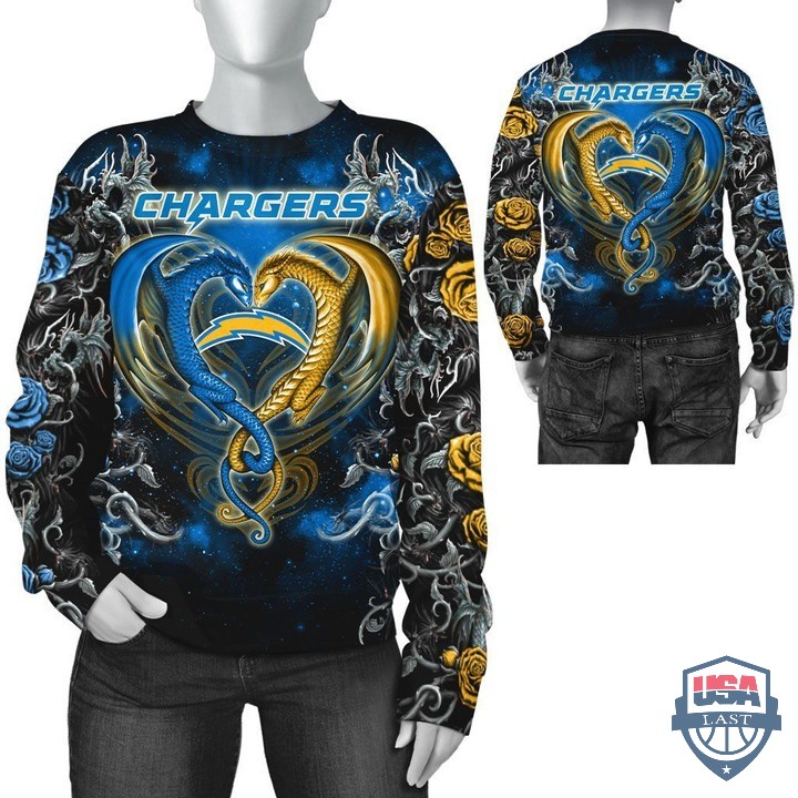 Los-Angeles-Chargers-Dragon-Nfl-3D-Hoodie-T-Shirt-3