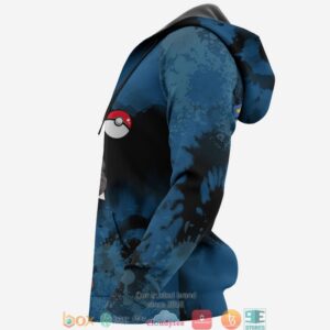 Lucario Pokemon Anime Merch Tie Dye 3D Hoodie