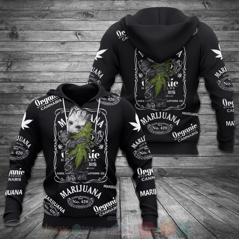 Marijuanas Baby Groot 3D Hoodie Marijuanas Baby Groot 3D Hoodie