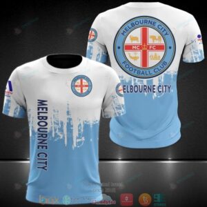 Melbourne City Fc Blue White 3D Shirt