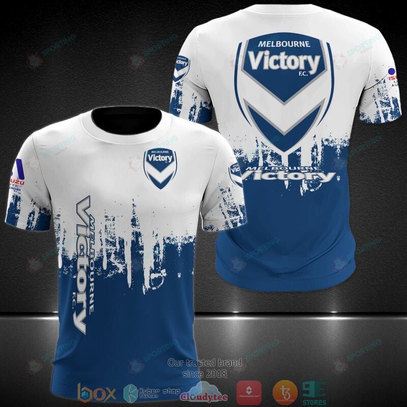 Melbourne Victory White Blue 3D Shirt Melbourne Victory White Blue 3D Shirt