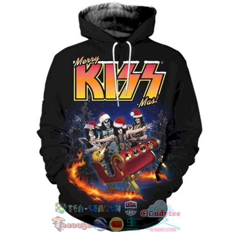 Merry Kissmas Kiss Rock Band 3D Hoodie Merry Kissmas Kiss Rock Band 3D Hoodie
