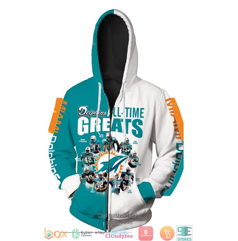 Miami Dolphins All Time Greats 3D Full All Over Print Shirt Miami Dolphins All Time Greats 3D Full All Over Print Shirt