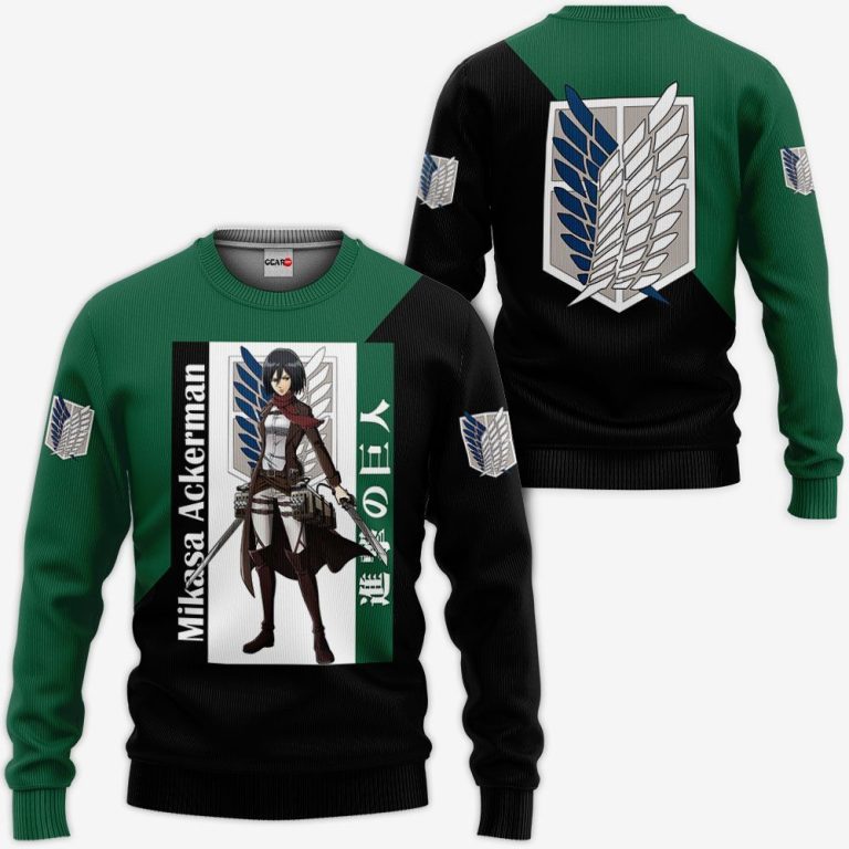 Mikasa-Ackerman-Attack-On-Titan-Anime-3D-Hoodie-Bomber-Jacket-2