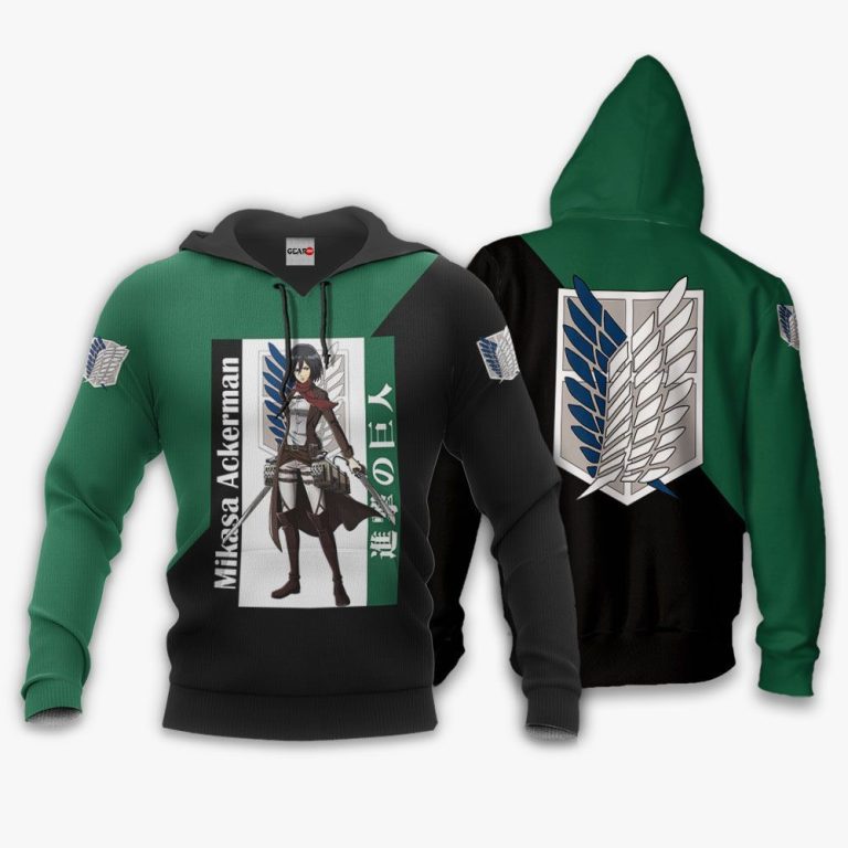 Mikasa-Ackerman-Attack-On-Titan-Anime-3D-Hoodie-Bomber-Jacket-3