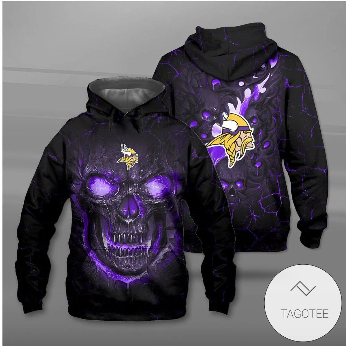 Minnesota Vikings Lava Skull Hoodie Minnesota Vikings Lava Skull Hoodie