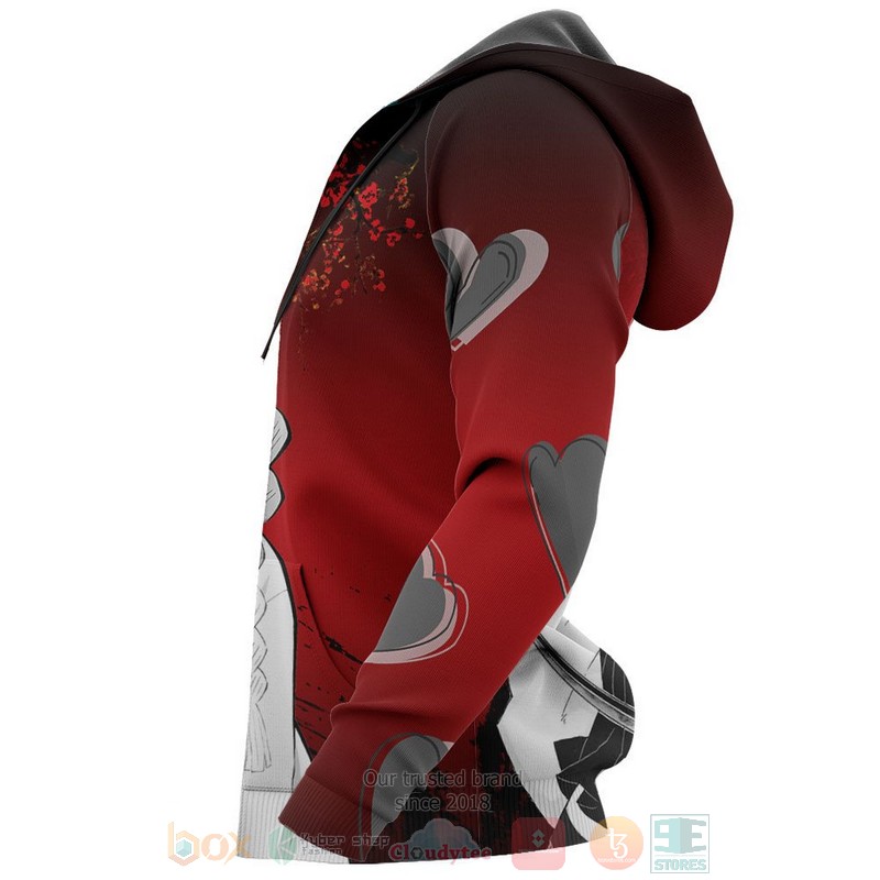 Mitsuri Kanroji Custom Kimetsu Anime Red 3D Hoodie Mitsuri Kanroji Custom Kimetsu Anime Red 3D Hoodie