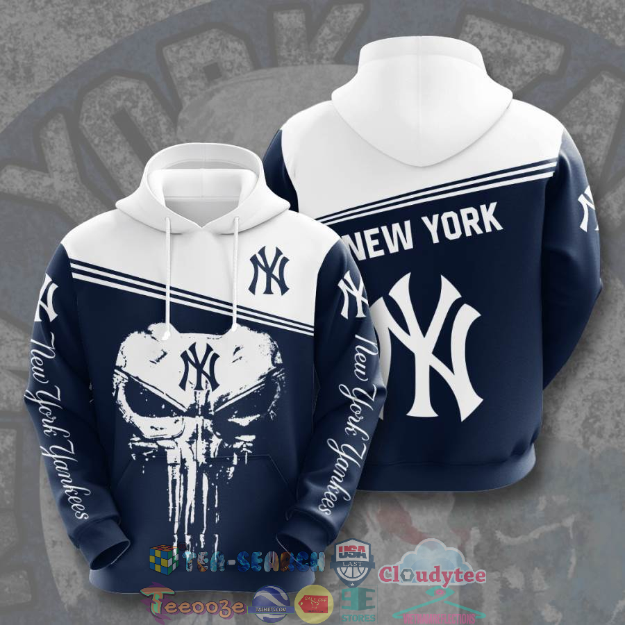 Mlb New York Yankees Skull Hoodie 3D Mlb New York Yankees Skull Hoodie 3D