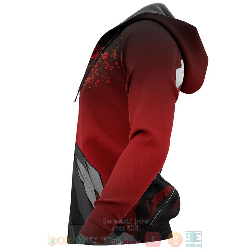 Muichiro Tokito Custom Kimetsu Anime Red 3D Hoodie Muichiro Tokito Custom Kimetsu Anime Red 3D Hoodie