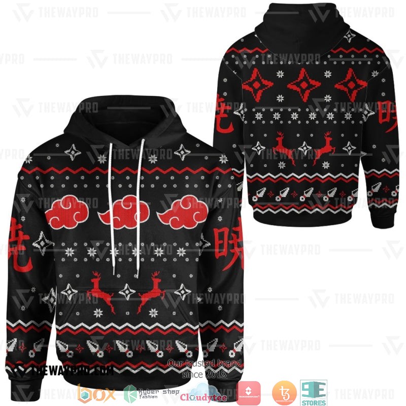 Naruto Akatsuki Ugly Pattern Hoodie Naruto Akatsuki Ugly Pattern Hoodie