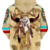 Native American Bison Skull 3D Hoodie