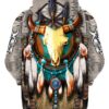 Native American Bison Skull Dreamcatcher 3D Hoodie