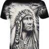 Native American Black White 3D Shirt
