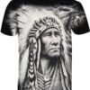 Native American Black White 3D Shirt