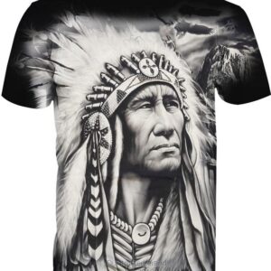 Native American Black White 3D Shirt