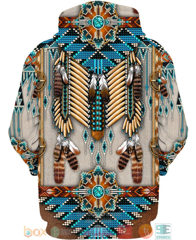 Native American Pattern Brown Grey 3D Hoodie Native American Pattern Brown Grey 3D Hoodie
