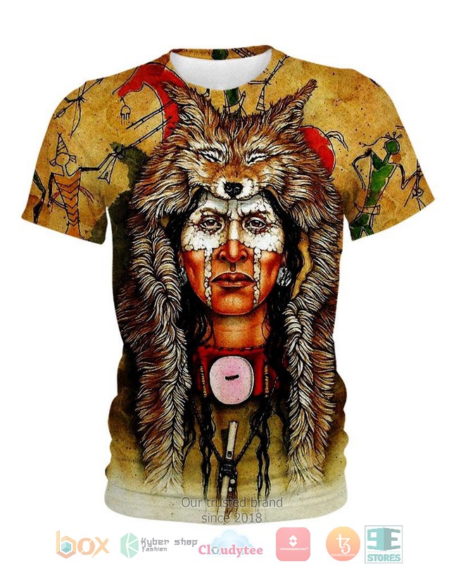 Native Fur Hat 3D Shirt Native Fur Hat 3D Shirt