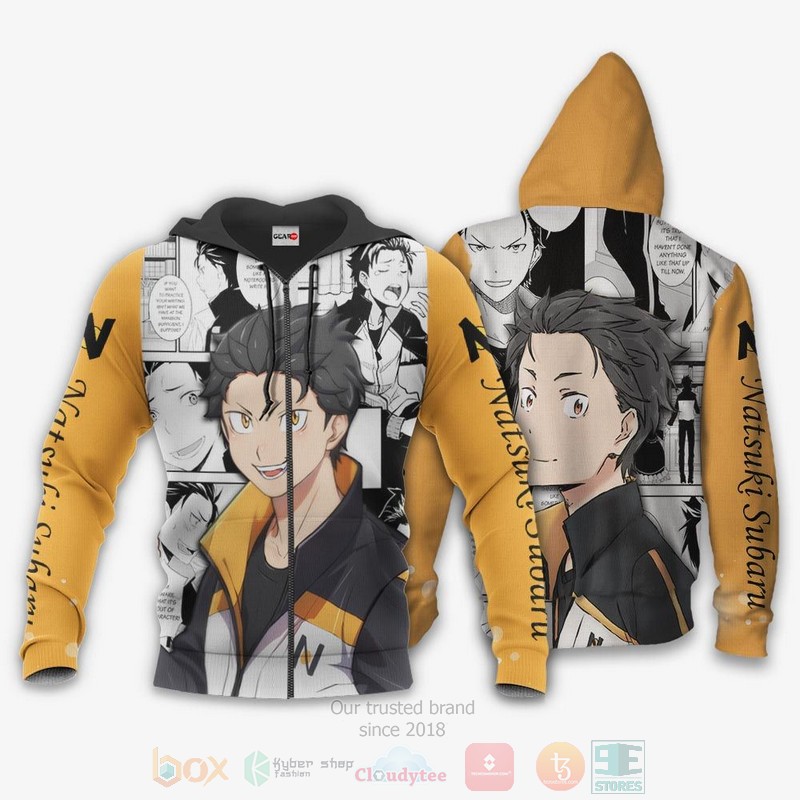 Natsuki Subaru Re:Zero Kara Hajimeru Isekai Seikatsu Anime 3D Hoodie Natsuki Subaru Re:Zero Kara Hajimeru Isekai Seikatsu Anime 3D Hoodie