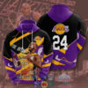 Nba Los Angeles Lakers Kobe Bryant 24 Signature Hoodie 3D