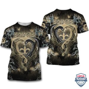 New Orleans Saints Dragon Nfl 3D Hoodie T-Shirt