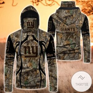 New York Giants Camouflage Pattern Mask Gaiter Hoodie