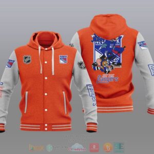 New York Rangers Nhl Tom And Jerry Baseball Hoodie Jacket
