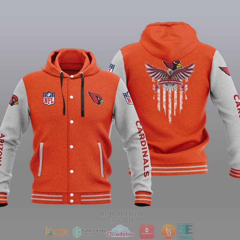 Nfl Arizona Cardinals Eagle American Flag Baseball Jacket Hoodie Nfl Arizona Cardinals Eagle American Flag Baseball Jacket Hoodie