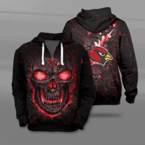 Nfl Arizona Cardinals Fire Skull Lava 3D Shirt