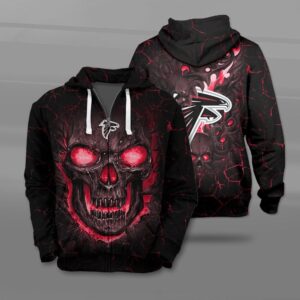 Nfl Atlanta Falcons Fire Skull Lava 3D Shirt